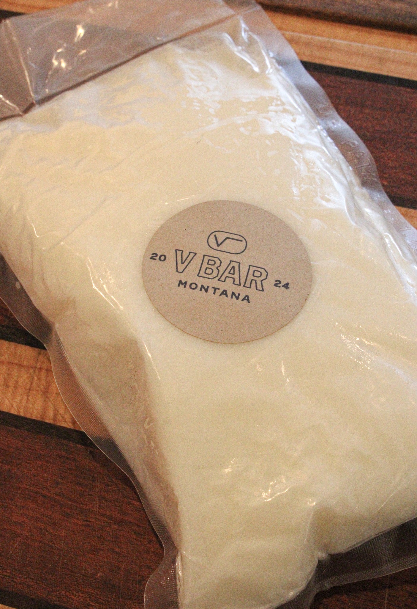 Vbar Montana beef tallow sealed in a bag