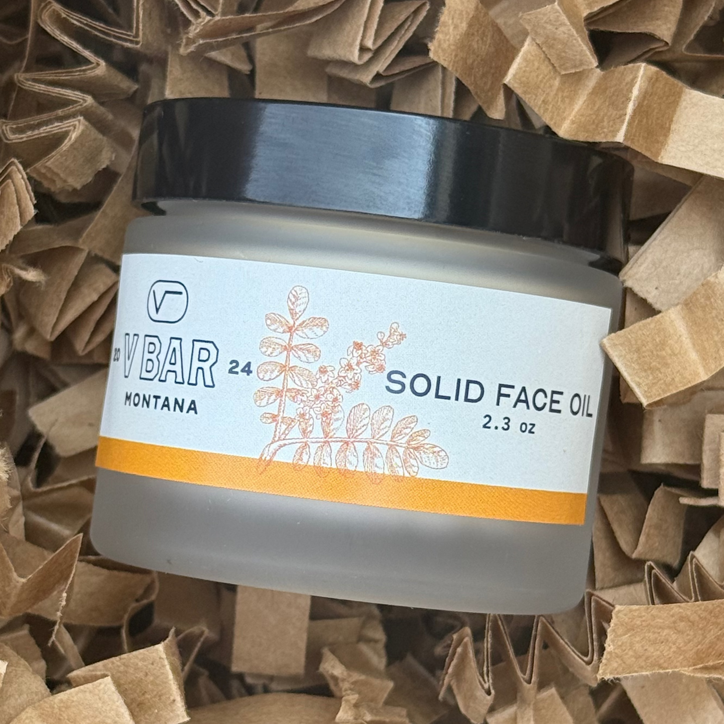 Vbar Montana solid face oil tallow balm, made from grass fed beef suet for sophisticated skincare routines