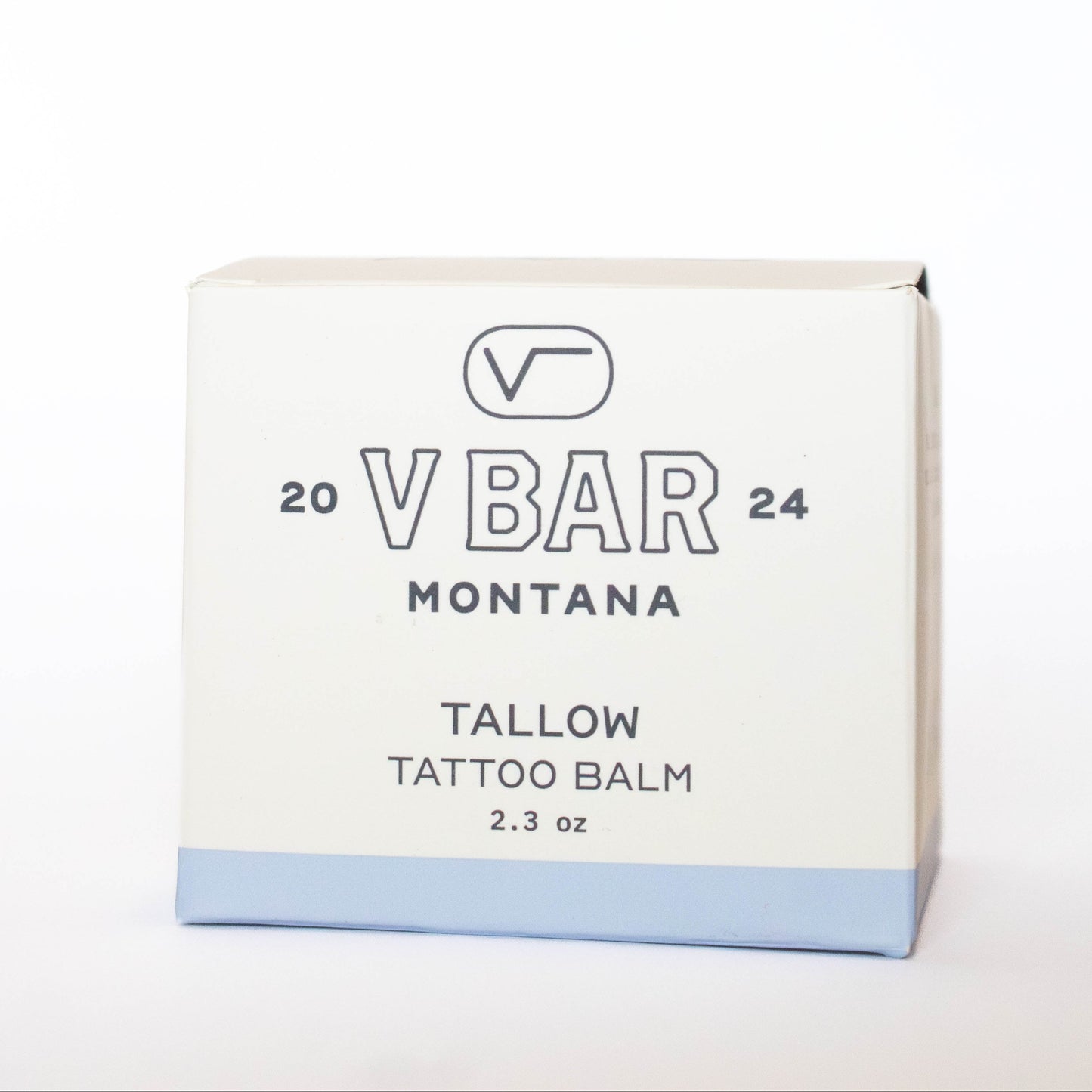 Vbar Montana tattoo balm packaging on a white background