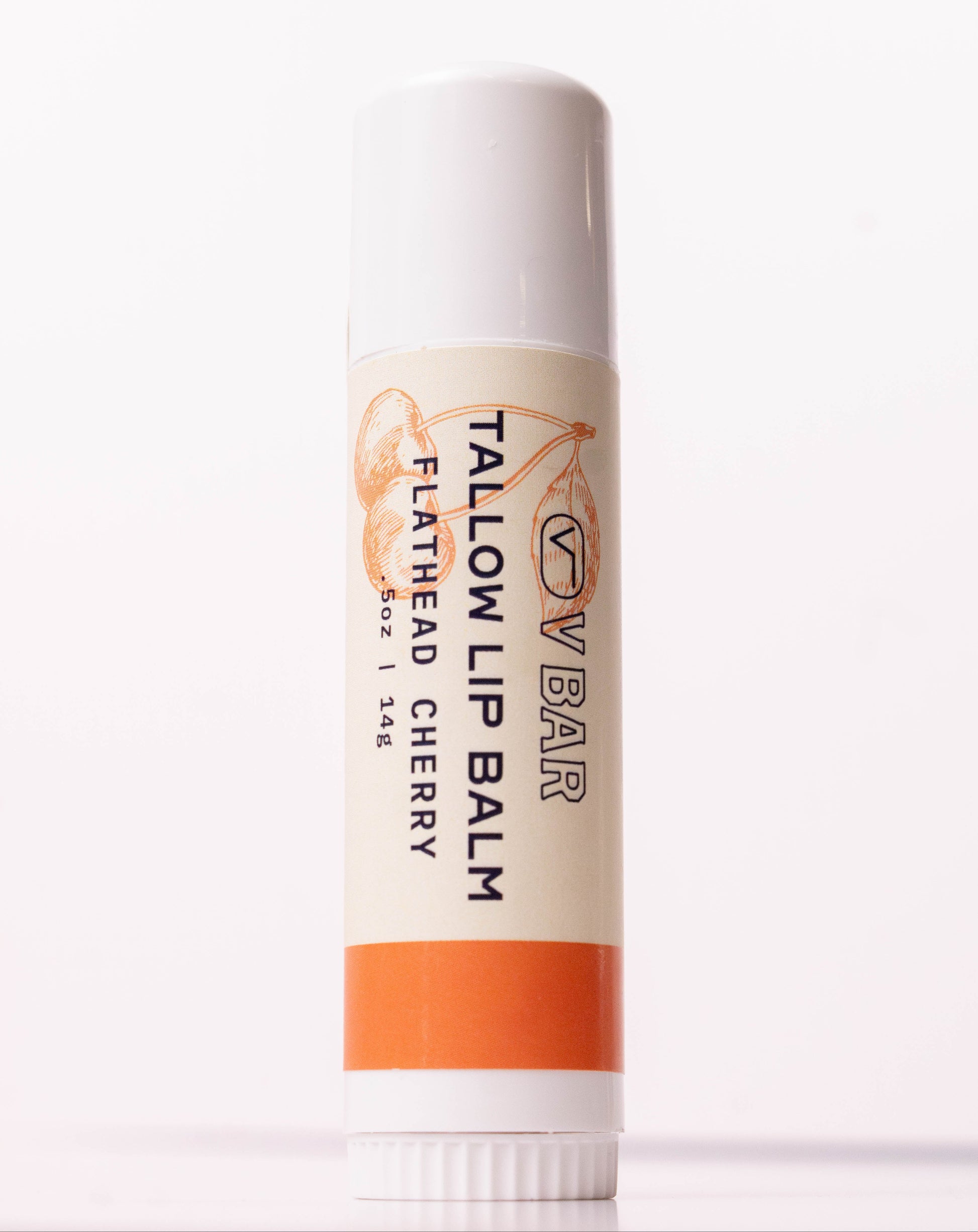 Natural tallow lip balm made from grass-fed beef suet for dry lips and sourced from Montana ranches