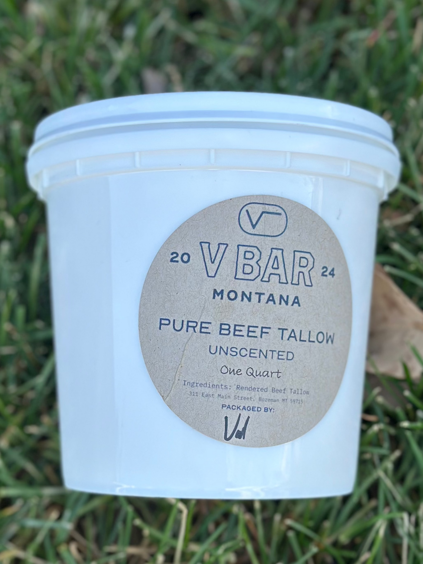 1 Quart - Grass-Fed - Beef Tallow - Unscented