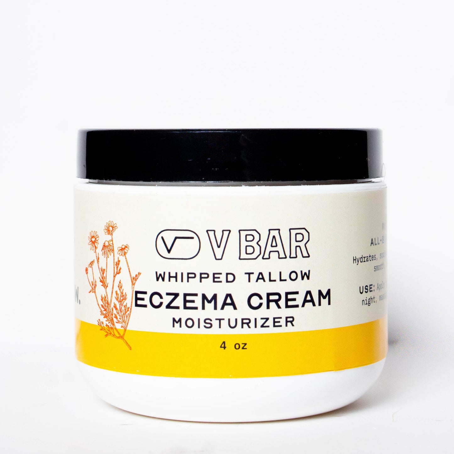 Whipped tallow moisturizer made from grass-fed beef suet sourced from Montana ranches
