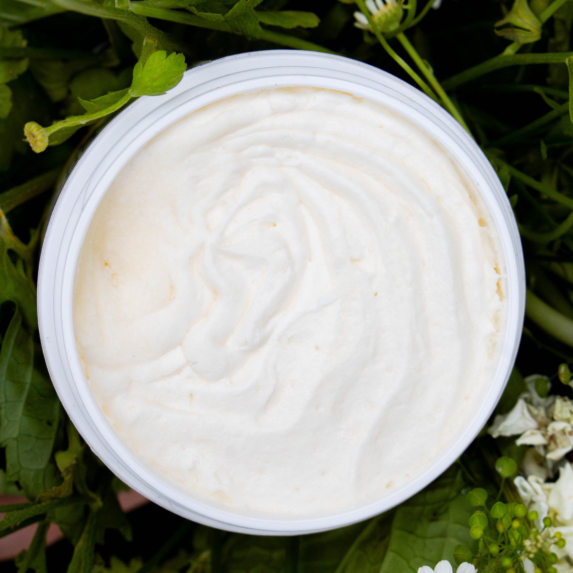 Whipped tallow moisturizer made from grass-fed beef suet sourced from Montana ranches, showing the creamy texture