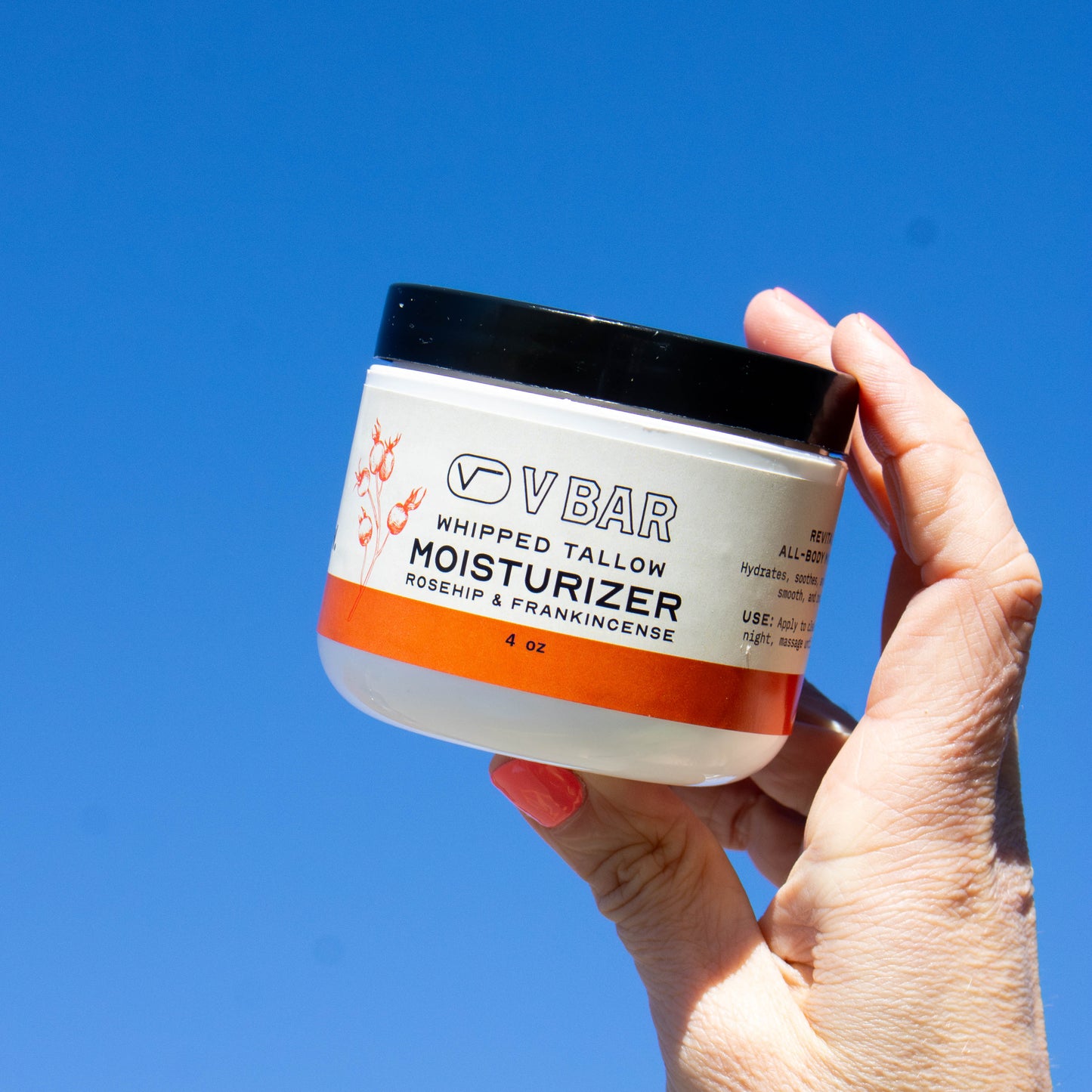 Whipped tallow moisturizer made from grass-fed beef suet sourced from Montana ranches