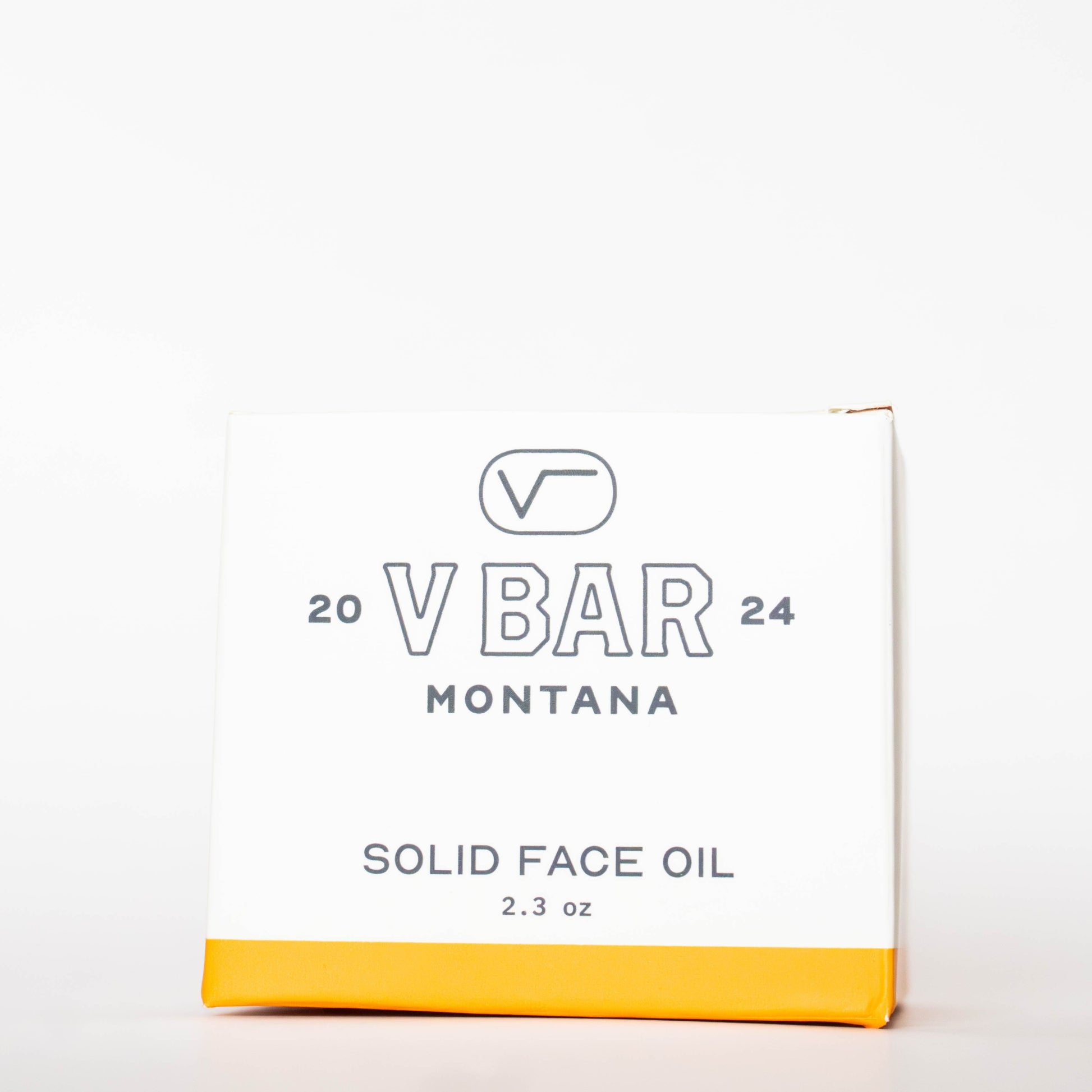Vbar Montana solid face oil tallow balm balm on a white background